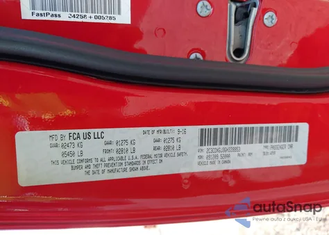 2016 Dodge Charger R/T Scat Pack из США, поврежденный, VIN 2C3CDXGJ3GH339953